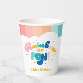 Rainbow of Fun Birthday Party Theme Pappbecher