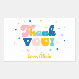 Rainbow of Fun Birthday Party Theme Sticker