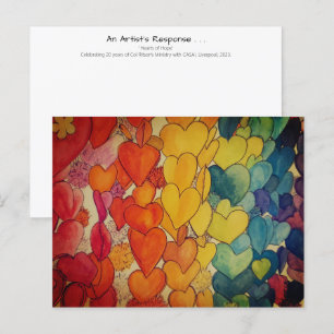 Rainbow of Hearts and Hope Celebration Postcard Postkarte