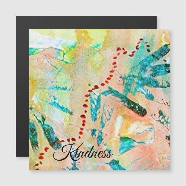 Rainbow of Kindness Thoughful Spot von Janz Magnetkarte (Vorne/Hinten)