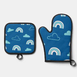 Rainbow Ofenhandschuh & Topflappen-Set