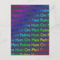 Rainbow Om Mani Padme Hum auf Lila