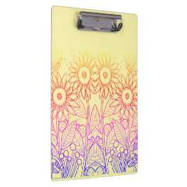 Rainbow Ombre Butterfly & Ladybugs Klemmbrett