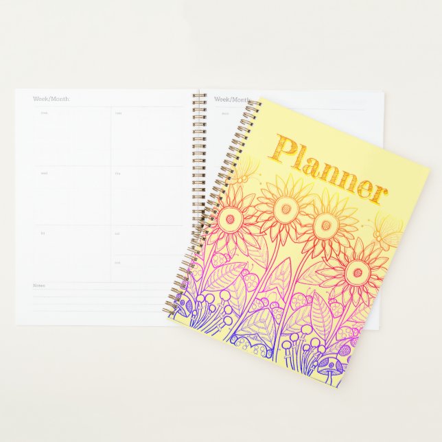 Rainbow Ombre Butterfly & Ladybugs Planer (Anzeige)