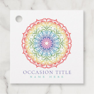 Rainbow Ombre Gradation Mandala Ladys Stylish Geschenkanhänger