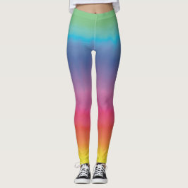 Rainbow Ombré Hand Painted Art von Heva Weva Leggings