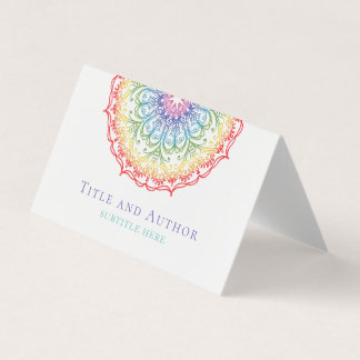 Rainbow Ombre Mandala Ladys Pride Hair Stylist Visitenkarten