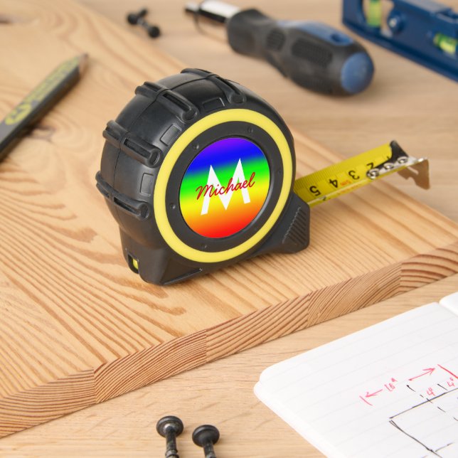 Rainbow Ombre Maßband (Holzbau)
