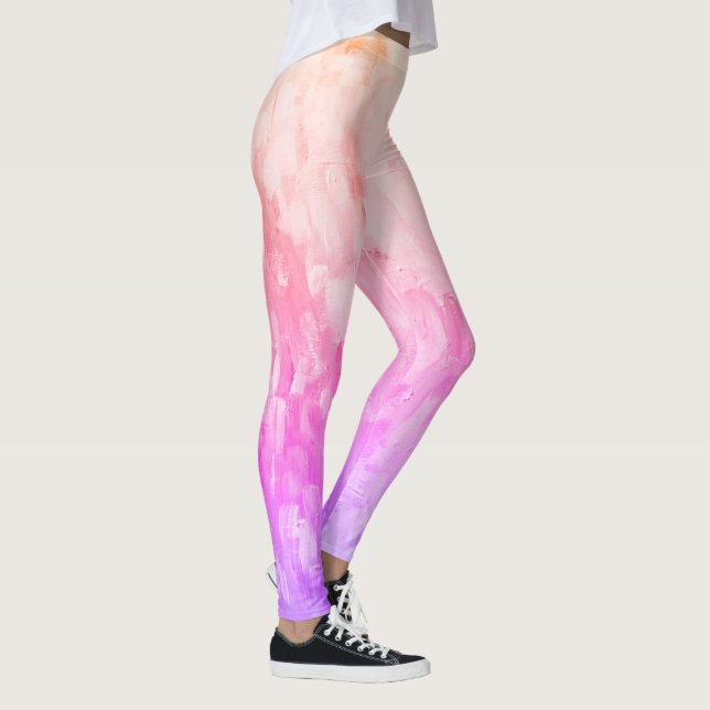 Rainbow Ombre Paint Stroke Leggings (Rechts)