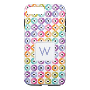 Rainbow Ombre Polka Dot Quilt Muster Case-Mate iPhone Hülle