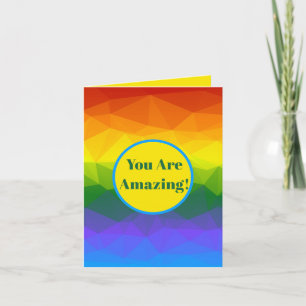 Rainbow Ombre Polygon