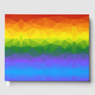 Rainbow Ombre Polygon Gästebuch