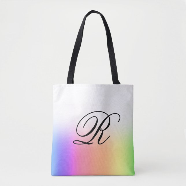 Rainbow Ombre über eine beliebige Farbe mit Monogr (Vorderseite)