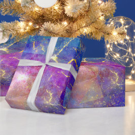 Rainbow Ombre und Gold Fire Opal Muster Geschenkpapier