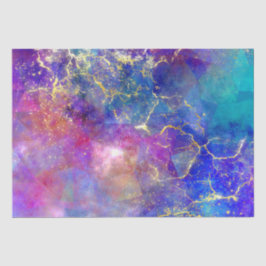 Rainbow Ombre und Gold Fire Opal Muster Seidenpapier