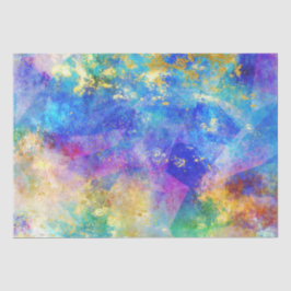 Rainbow Ombre und Gold Fire Opal Muster Seidenpapier