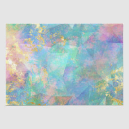 Rainbow Ombre und Gold Fire Opal Muster Seidenpapier