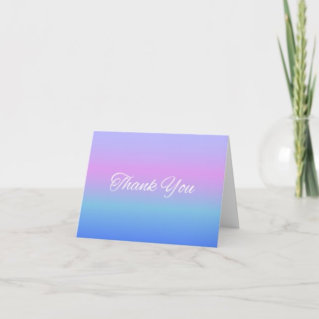Rainbow Ombre Vielen Dank Dankeskarte (Vorderseite)