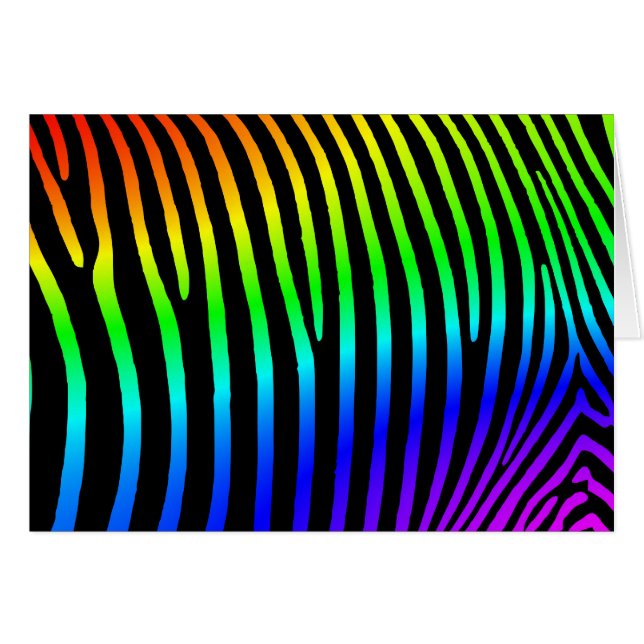 Rainbow Ombre Zebra Streifen (Vorderseite (Horizontal))
