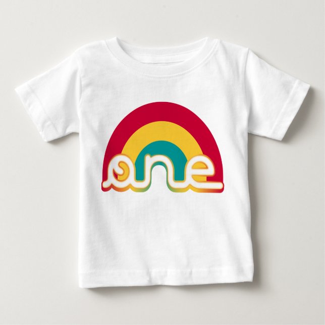 Rainbow One Birthday T-Shirt (Vorderseite)