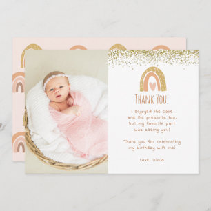 Rainbow Onederday Foto Vielen Dank Einladung