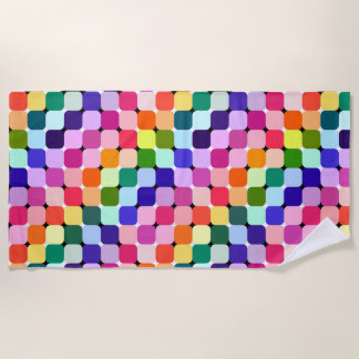 Rainbow Optical Illusion Bright Pillow Funky Strandtuch