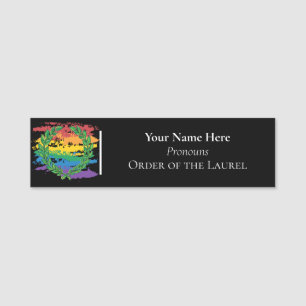 Rainbow Order of the Laurel Name Tag Namensschild