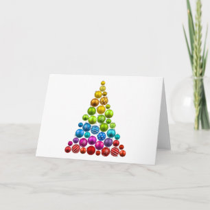 Rainbow Ornament Weihnachtsbaum Feiertagskarte