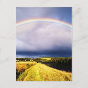 Rainbow Over River Dee Postkarte