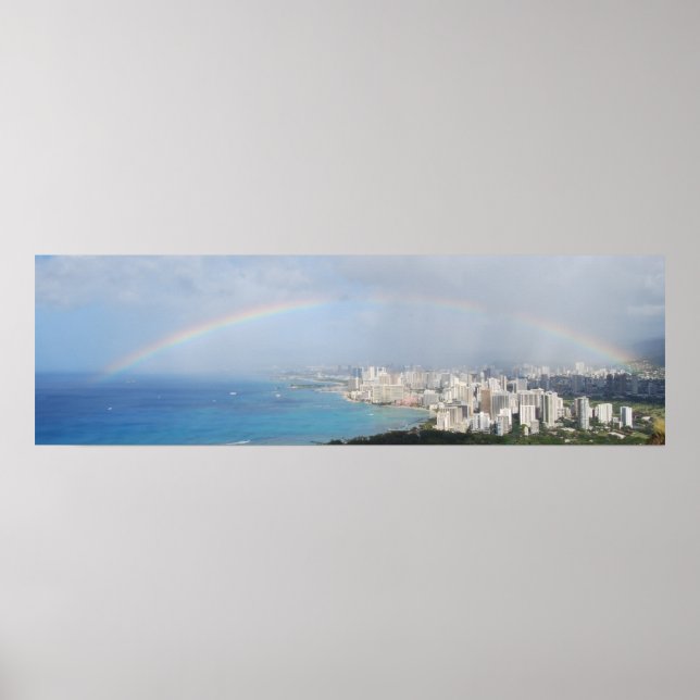 Rainbow over Waikiki Poster (Vorne)
