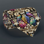 Rainbow Owl Art Deco Art Nouveau Necktie Krawatte<br><div class="desc">Rainbow Owl Art Deco Art Nouveau Necktie – Black, White & Gold Elevate your style with this striking Art Deco Art Nouveau –inspired necktie featuring a majestic rainbow owl motif. Bold geometric lines, elegant symmetry, and a sleek black, white, and gold palette create a sophisticated, modern statement. The subtle pops...</div>