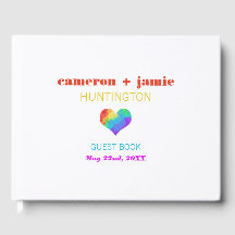 Rainbow Paint Heart Gay Lesbian Wedding