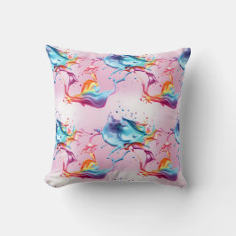 Rainbow Paint Splash Kissen
