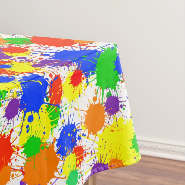 Rainbow Paint Splash Party Tablette Tischdecke (Beispiel)