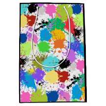 Rainbow Paint Spritzer Artist Gift Bag