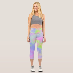 Rainbow Paint Spritzer Capri Leggings