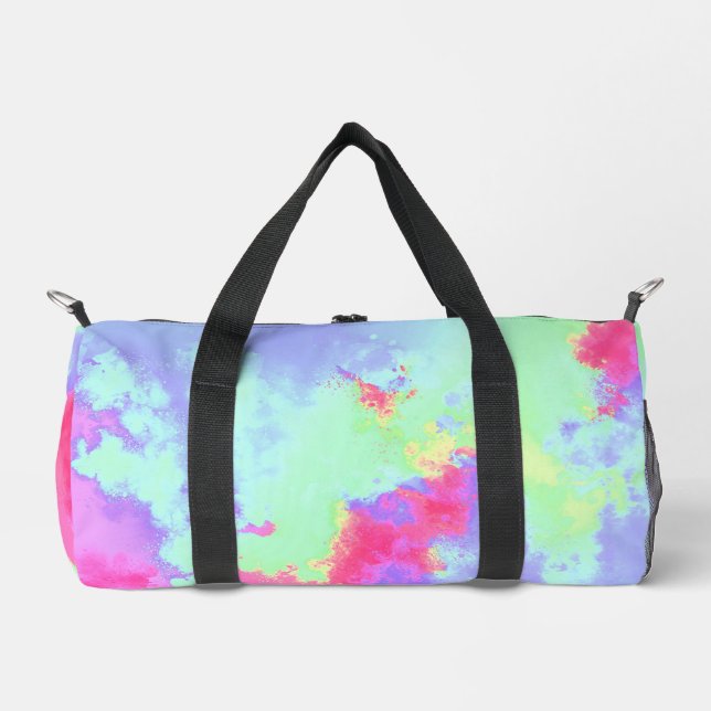 Rainbow Paint Spritzer Duffle Bag (Vorderseite)
