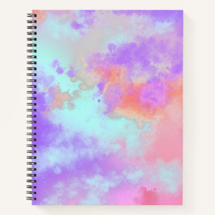 Rainbow Paint Spritzer Effekt Rosa lila Blau Notizbuch
