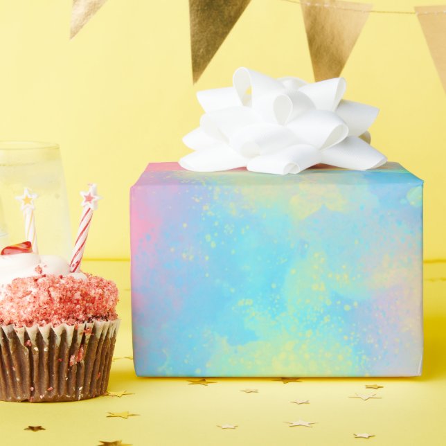 Rainbow Paint Spritzer Geschenkpapier (Geburtstagsparty)