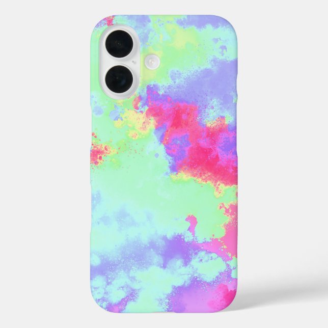 Rainbow Paint Spritzer iPhone 16 Fall Case-Mate iPhone Hülle (Rückseite)