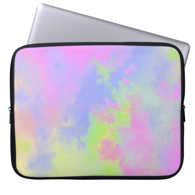 Rainbow Paint Spritzer Laptopschutzhülle (Vorderseite)