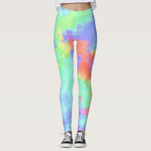 Rainbow Paint Spritzer Leggings