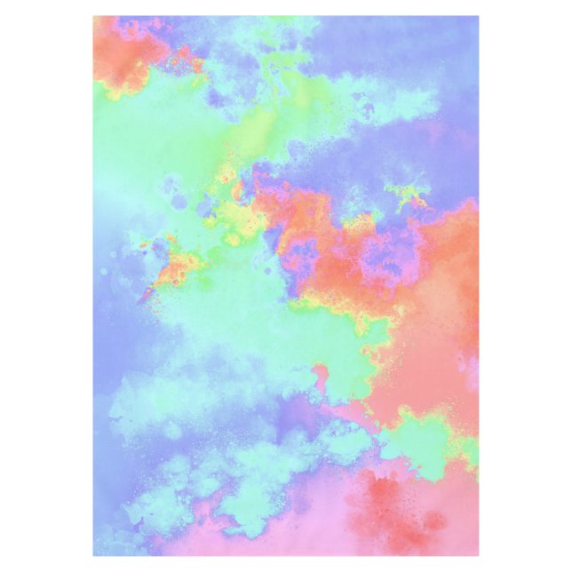 Rainbow Paint Spritzer Tableclout Tischdecke (Vorderseite)