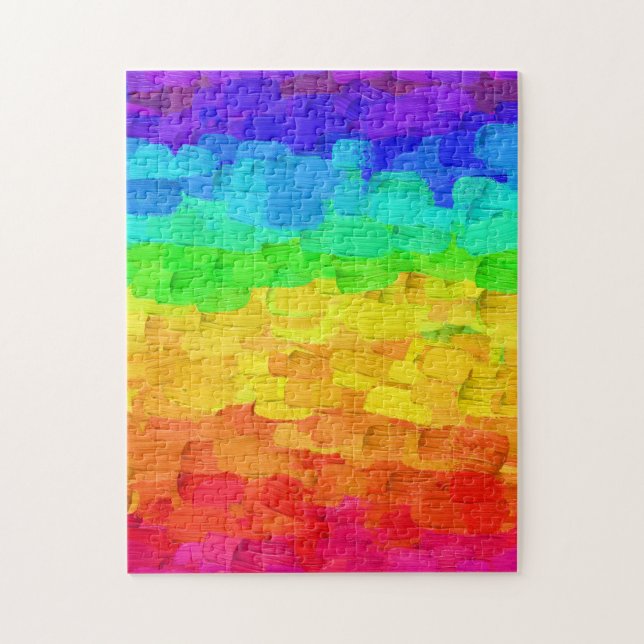 Rainbow Paint Strokes Puzzle (Vertikal)