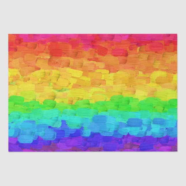 Rainbow Paint Strokes Seidenpapier (Vorderseite)
