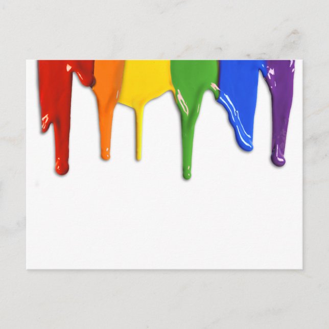 RAINBOW-PAINT-TREIBUNGEN -.pnng Postkarte (Vorderseite)