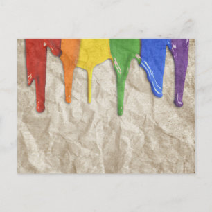 RAINBOW-PAINT-TREIBUNGEN —.pnng Postkarte