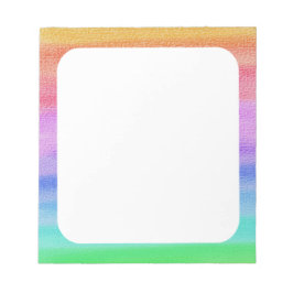 Rainbow Painted Border Notizblock