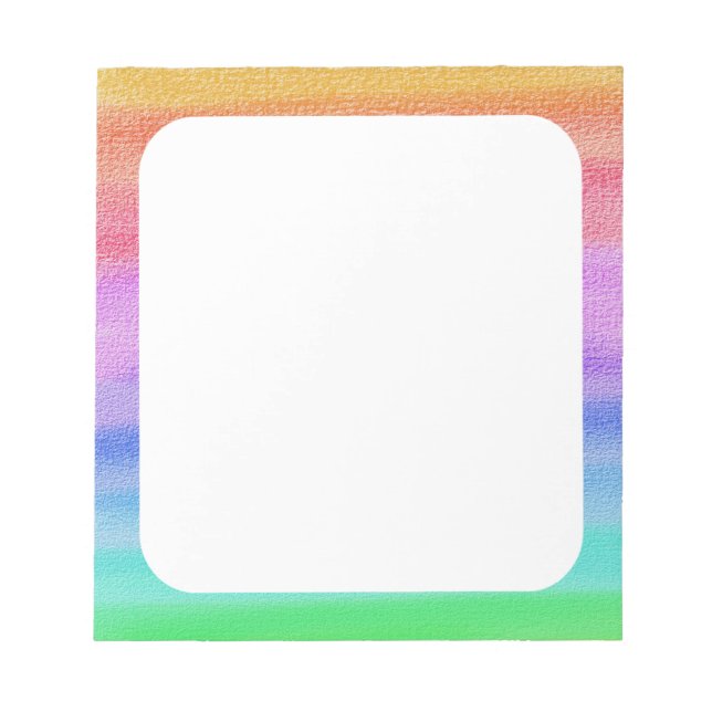 Rainbow Painted Border Notizblock (Vorderseite)
