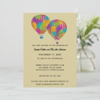 Rainbow Painted Hot Air Balloons Custom Wedding